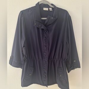 Zenergy by Chico’s Black Lightweight Athletic Jacket Size 3 (L/XL)